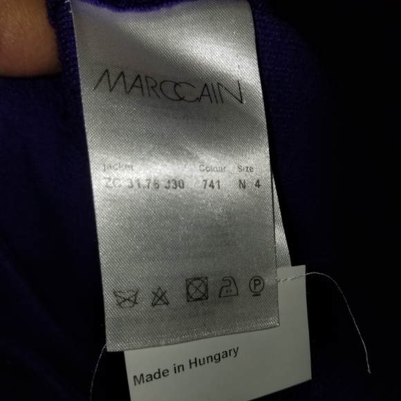 Marccain purple wool blazer sz 4 - Picture 6 of 7